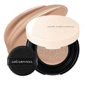 JUNG SAEM MOOL Essential Skin Nuder Cushion | Natural Finish, Buildable Coverage Cushion Foundation by Korean Makeup Artist (Mini, 0.17 Fl Oz), 26N Taupe Beige