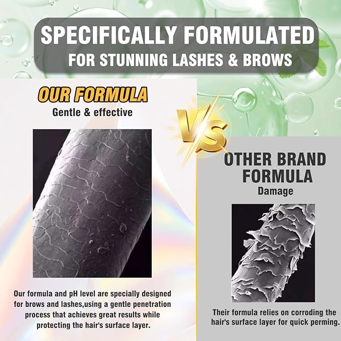 2-IN-1 Lash Lift & Brow Lamination Kit, DIY Home Kit for Naturally Fuller Brows & Lifted Lashes, Lasts Up to 6 Weeks with Proper Use, Easy-to-Follow Instructions Included