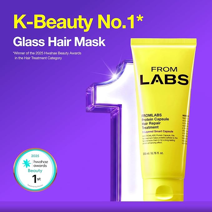 FROMLABS The Ultimate Glass Hair Set – Protein Capsule Hair Repair Treatment + Intensive Keratin Booster Powder + Protein Capsule Leave‑In Treatment Spray + Protein Capsule Hair Repair Shampoo
