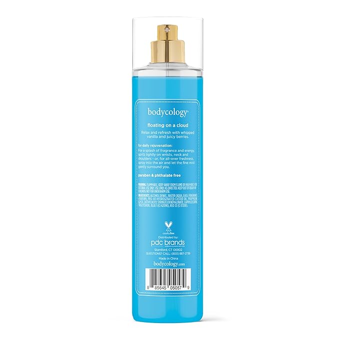 Bodycology Long-Lasting Fragrance Body Mist, Floating On A Cloud, 8 fl oz (Pack of 2)
