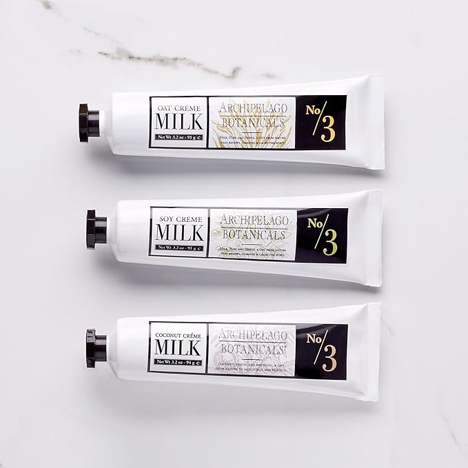 Archipelago Botanicals Oat Milk Hand Crème, Rich and Lightly Scented Hand Lotion for Dry Skin, Cuticles and Rough Spots, Premium Plant Extracts (3.2 oz)