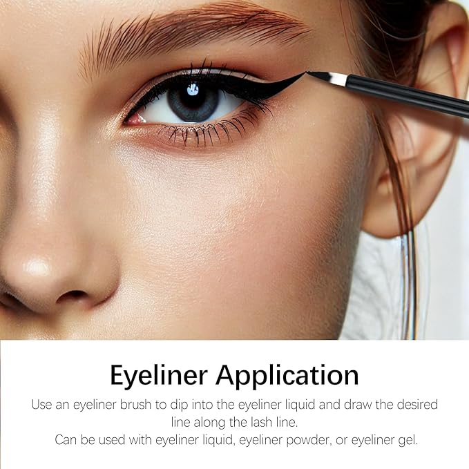 100PCS Black Disposable Eyeliner Brushes, Cosmetic Eye Wands for Eyeliners, Lip Liners, Eye Makeup, Eyelashes, and Detail Painting, Makeup Brush Applicators