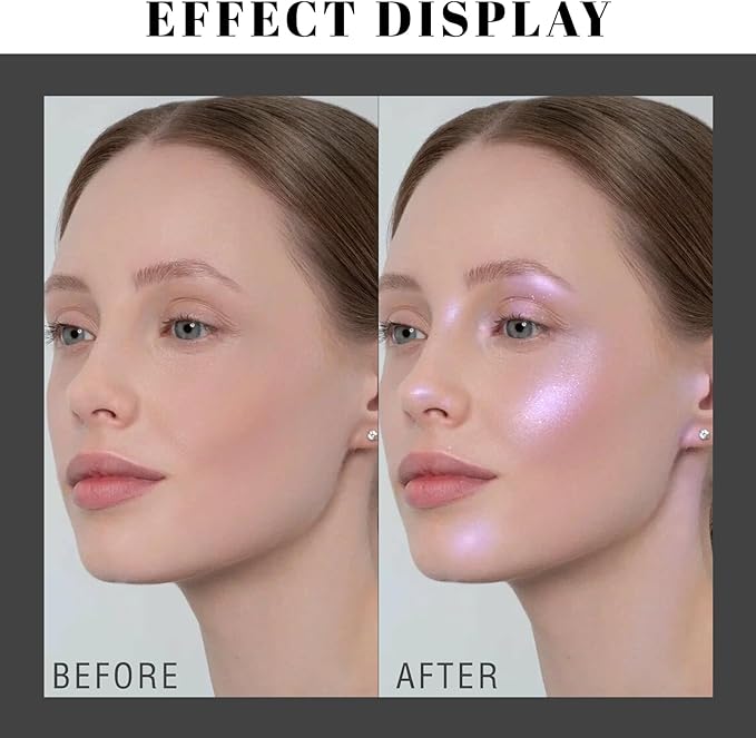 HOSAILY Body Glitter Spray - Light Purple Body Shimmer for Face, Hair & Body, Moisturizing Luminizer Glow Illuminator, Quick-Drying Sparkling Glitter Spray Liquid Highlighter Makeup (#06)