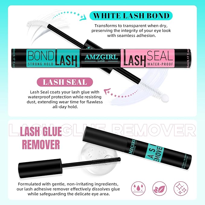 Lash Clusters Kit,160pcs Natural Eyelash Extension with Lash Bond and Seal Waterproof,Remover For Lashes Cluster,Lash Applicator Tool For False Eyelashes Extensions At Home(Lavendy,Kit)