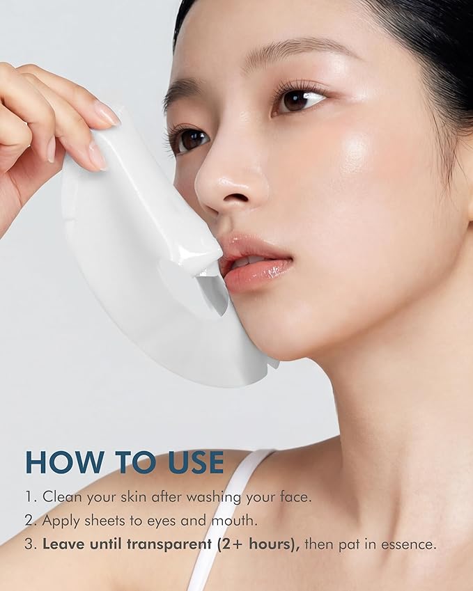 DERMAL Hyaluronic Hydrogel Melting Jelly Gel Mask 4ea - Korean Overnight Face Mask with Ceramide - Deep Moisturizing, Pore Minimizing for Glow Skin - Korean Skincare