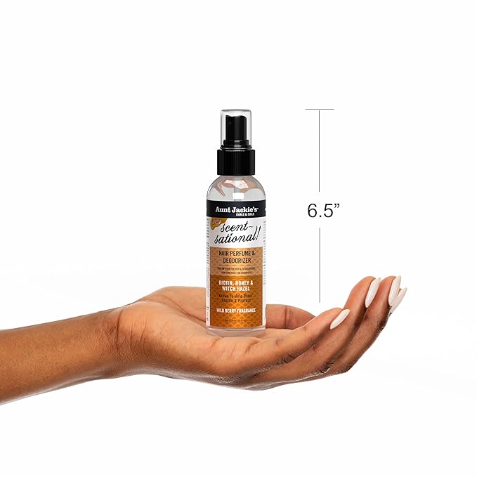 Aunt Jackie’s Braid + Twist Collection Scent-Sational Hair Perfume & Deodorizer – Neutralize Odors and Refresh Hair with Witch Hazel, Biotin, and Honey – 4 fl oz