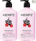 Hempz Body Lotion - Pomegranate - Bright Citrus - Daily Moisturizing Cream - 17oz,(Pack of 2)