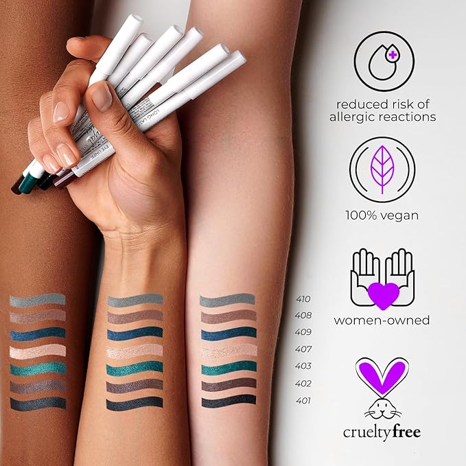 Lamel No Smudge Gel Eyeliner - Deep Brown - Waterproof Eyeliner Pencil - 10-Hour Wear, Sharpenable, Contact Lens Friendly, Vegan - Creamy & Sweat Proof Pencil - Highly Pigmented - 402 Shade