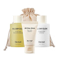 De:maf Welcome Kit Cleansing Set – Gentle Cleansing Trio with Travel Pouch | Olive Oil, Milk, and Rice Foam Cleansers for All Skin Types