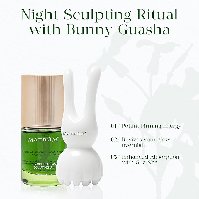 Botanical Face Oil for Gua Sha, Anti Aging Facial Oil with Camellia, Sea Buckthorn & Squalane for Dry Sensitive Skin