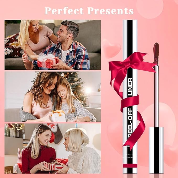 Lip Stain - Lip Liner Stain, Long Lasting Peel Off Lip Stain, Natural Matte Peel Off Lip Liner Stain, Waterproof, Transfer-proof, Easy to Use, Long Wear Lip Tattoo, Warm Gifts for Women (Coffee)