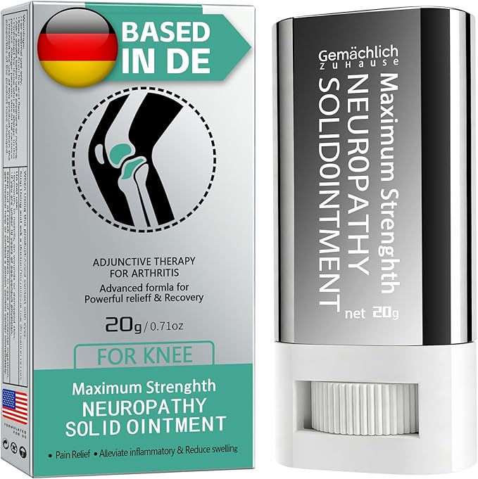 NDC Listed Knee Pain Relief Arnica Gel Stick cGMP Grade OTC Balm with Camphor and Hypericum Perforatum Oil for Joint Stiffness Neuropathy and Bruises 0.71oz