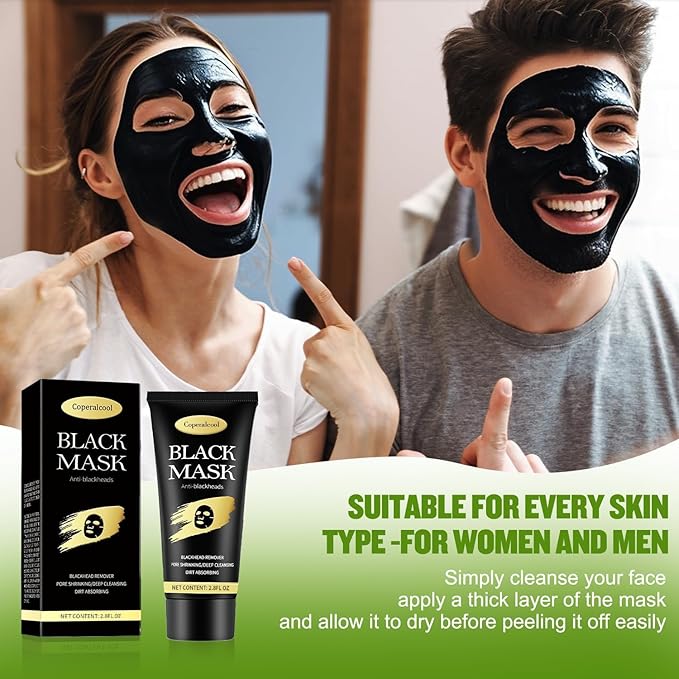 Blackhead Remover Mask, Charcoal Peel Off Face Mask | Charcoal Face Mask for Deep Cleansing Dirts, Pores, Acne, Skin Oil And Blackheads | Suitable for All Skin Types for Boys and Girls (2.8 Fl OZ)