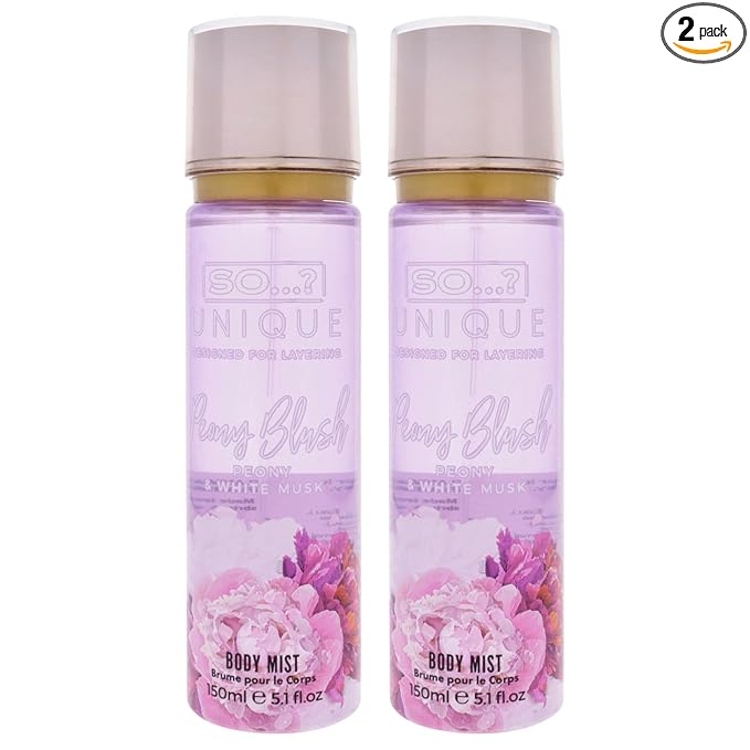 Unique Body Mist - Peony Blush by So…? for Women - 5.1 oz Body Mist - Pack of 2