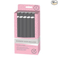 My Beauty Spot Flexi Rods Foam Hair Rollers 7/8" Diameter Professional Salon Quality 12 Pcs Rubber Hair Rollers for Long, Medium and Short Hair (Grey)