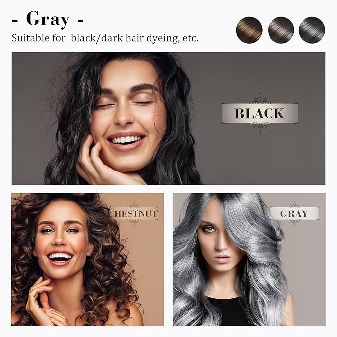 Eyebrow Pencils for Women - Eyebrow Gel with Microblading 4-Fork-Tip, Lift & Snatch Eyebrow Pen, Eyebrow Marker Long-Lasting Waterproof & Smudge-Proof Natural Hair Like Brows (Dark Gray)