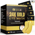 Taimand Under Eye Patches (30 Pairs), 24K Gold Under Eye Mask for Puffy Eyes, Dark Circles,Bags and Wrinkles with Collagen,Relieves Pressure and Reduces Wrinkles,Revitalises and Refreshes Your Skin