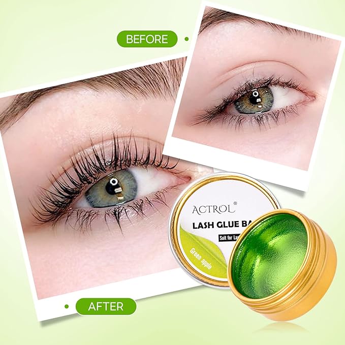 Lash Lift Glue Balm Eyelash Lifting Perm Green Apple Strong Hold Lash&Brow Perm Glue Balm Brow Adhesive Powerful Sticky Brow Lamination