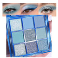 CAKAILA Sapphire Blue Smoky Eye Shadow Palette,Navy Royal Blue Green Goth Natural Eyeshadow Palette,Waterproof,Long Lasting Naturing-Looking