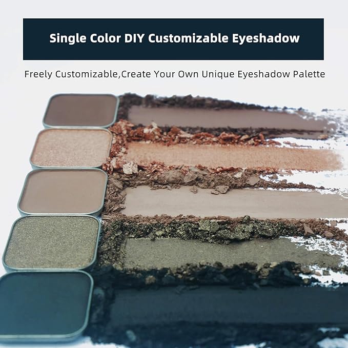 Refill Shimmer Champagne Single Eyeshadow with Pan (No Case), Light Gold Highlight Shade, Smooth Blendable Long-Lasting Powder, Fits Magnetic Palette (Champagne Glow)