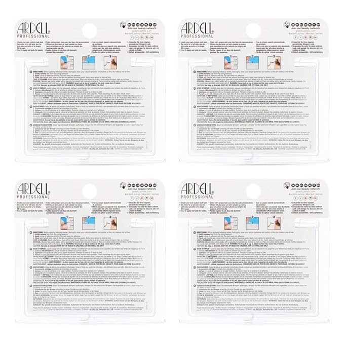 Ardell Regular Individual Lashes – DIY Lash Clusters, Knot-Free Natural Single Eyelash Clusters for Custom Lash Extension Look, 4 Pack