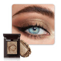 WanTuoluo Sparkly Eyeshadow Palette for Women, Single Monochrome Eye Shadow Makeup, Shiny Pressed Cream Powder, Blendable Natural sombras para ojos, Holographic,Vegan,Travel (08-Glitter-Gold Brown)