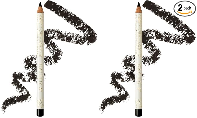 Pacifica Waterproof Eyeliner Pencil Jet Black Eye Liner Longwear, Smudge-Proof, Vegan & Cruelty-Free Eye Makeup Vegan & Cruelty-Free (Shade Jet Black) Ophthalmologist Tested (Pack of 2)