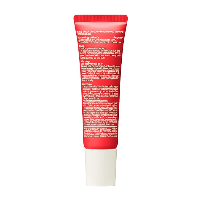 Sun Bum SPF 30 Sunscreen Heat Wave Tinted Lip Balm - Coconut Flavor Broad Spectrum Moisturizing with Aloe & Vitamin E - Hawaii 104 Act Compliant (Made Without Octinoxate & Oxybenzone) - 0.5 oz