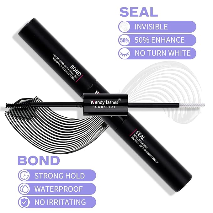 WENDY LASHES Clusters Kit for Eyelash Extensions: DIY, Natural, Fluffy, Wispy, Waterproof, Anime, Manga, Cat Eye, RT0207, 30P+40P, 0.07, D Curl, 1216mm