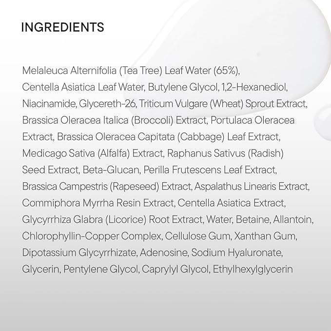IUNIK Tea Tree Relief Serum – Tea Tree & Centella Asiatica Lightweight Vegan Ampoule for Soothing, Calming & Oil Balance, Korean Skincare for Acne-Prone Skin, 50ml / 1.69 fl oz