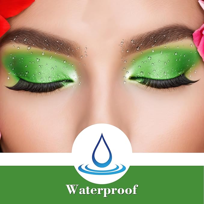 MEICOLY Light Green Eyeshadow with Mirror, Shamrock Forest Green Eye Shadow for St Patricks Day, Matte Eye Shadow Palette for Wicked Witch Elphaba Makeup, High Pigmented & Waterproof