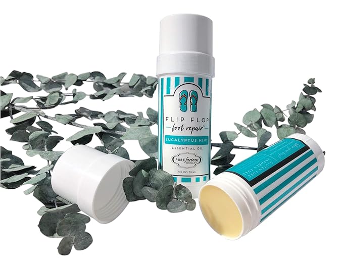 Foot Balm Moisturizer For Rough Heels & Dry, Cracked Feet Get Your Feet Ready for Summer With Our Eucalyptus Mint Flip Flop Foot Repair