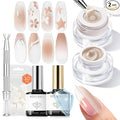 modelones Patting Gel Nail Polish Kit with Preserve Color Top Base Coat, Nude Color Pat Paint Gel Pigmented for Ombre & Gradient & Blush Blooming & French Tip Aura Nail Art Set for Women