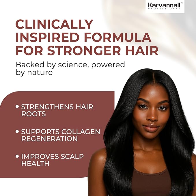 Vitamin E & Collagen Shampoo | Anti Hair Loss, Damage Repair & Growth Formula | Sulfate Free Hair Thickening Shampoo for Daily Use, All Hair Types | 500 ml / 16.9 Fl Oz
