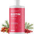 Fruity Biotin Shampoo for Thinning Hair - Volumizing Shampoo for Fine Hair with B Vitamins Rosemary Pomegranate & Strawberry Oils - Paraben Silicone and Sulfate Free Vegan Formula (16 Fl Oz)