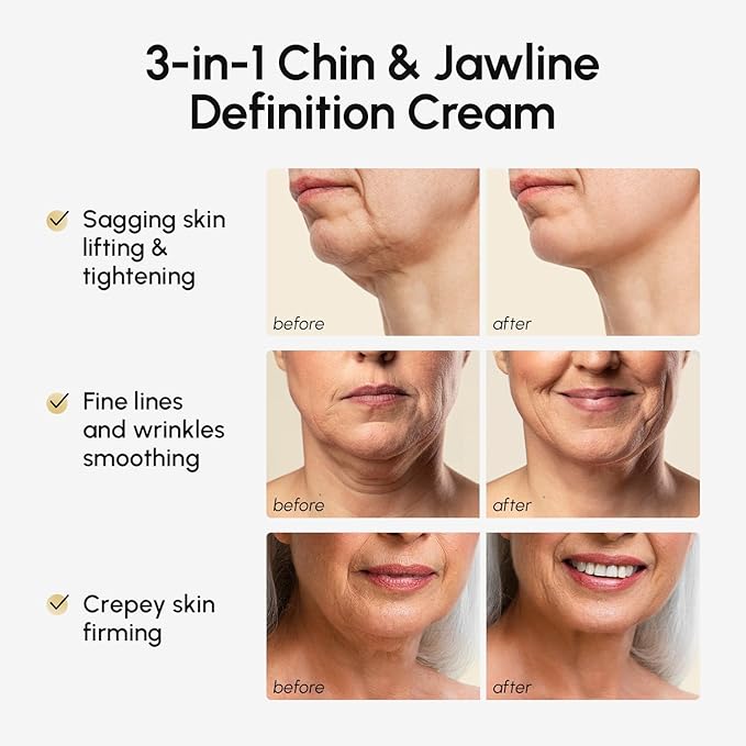 MAREE Neck Cream with Roller - Lifting Neck Creams For Tightening and Firming - 3D-Collagen & AH-8 Firming Neck Cream Roller - Face Décolleté Wrinkle Cream for Women - Crema Reafirmante Para el Cuello