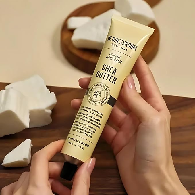 W.Dressroom Perfume Scented Hand Balm with 8% Shea Butter – Non-Greasy, Fast-Absorbing Korean Hand Cream for Dry Hands, Long-Lasting Scented Lotion, 75 ml