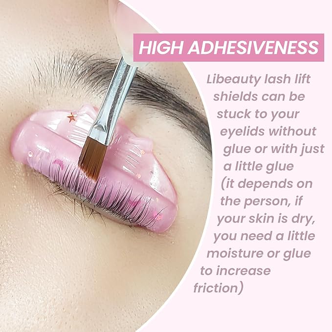 Libeauty Premium Lash Lift Rods, Eyelash Lift Shields 7 Sizes, Reusable Silicone Pads for Eyelash Curling & Lifting, C-Curl Pink Cat Shape