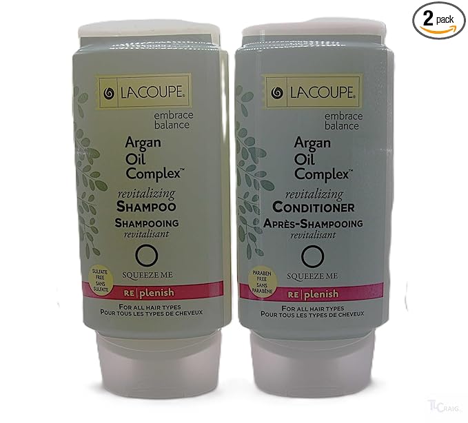 LACOUPE Embrace Balance Argon Oil Complex Revitalizing Shampoo and Conditioner