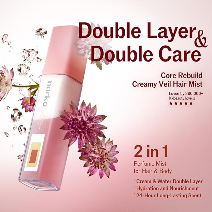 Hair Perfume Mist, Floral Musk Hair Fragrance Spray for Women, Jasmine Vanilla Scent, Lightweight Hair & Body Mist, Blossom Dawn