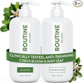 Routine Wellness Anti-Thinning Shampoo and Conditioner Set for Thinning Hair - Biotin DHT Blocker Women & Men - Color Safe Shampoo for Hair Loss & Healthier Hair - Rose Hips Set