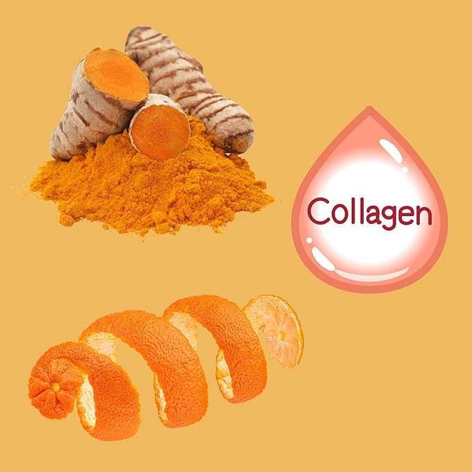 RIVER & ROWE Collagen Exfoliating Body Wash - Smoothing Daily Cleanser with Turmeric & Orange Peel for a Brightening & Soft Skin Experience, Gentle Everyday Shower Gel for Women & Men, 33.8 Fl Oz