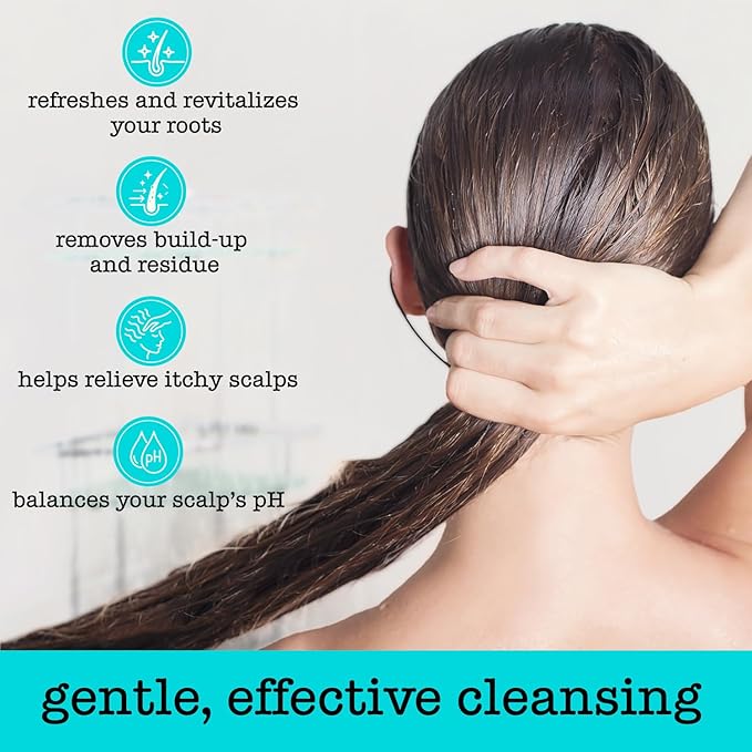 SAUCE BEAUTY Clarifying Scalp Treatment (8 Fl Oz ) Sparkling Apple Cider Scalp & Hair Cleanser, Buildup remover with Apple Cider Vinegar & Tea Tree Oil for Dry, Itchy Scalp, All Hair Types
