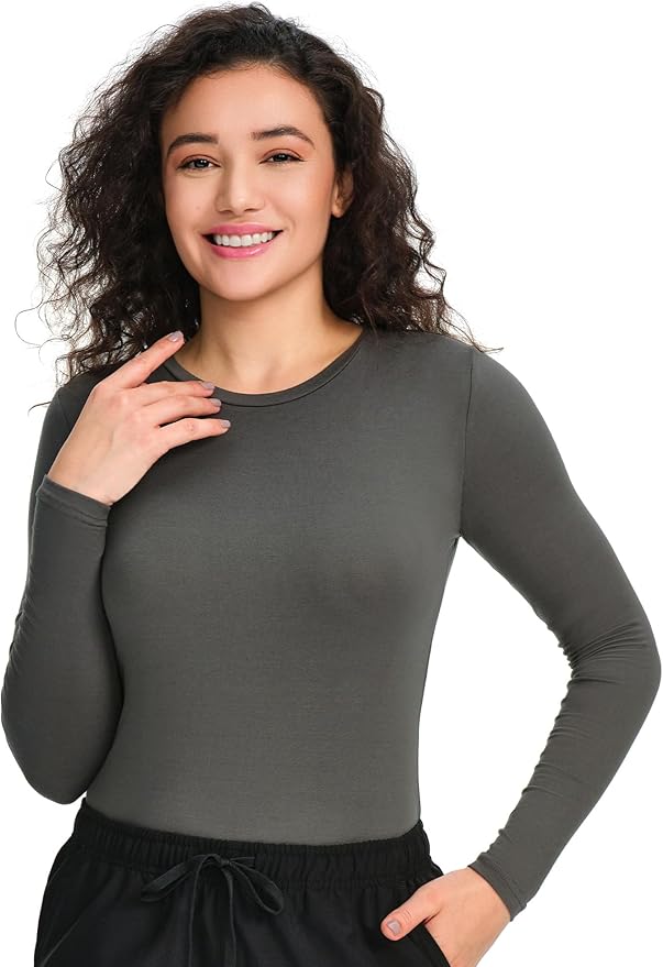 COZYFIT Scrub Undershirts Long Sleeve Women - Underscrub Comfort Tee