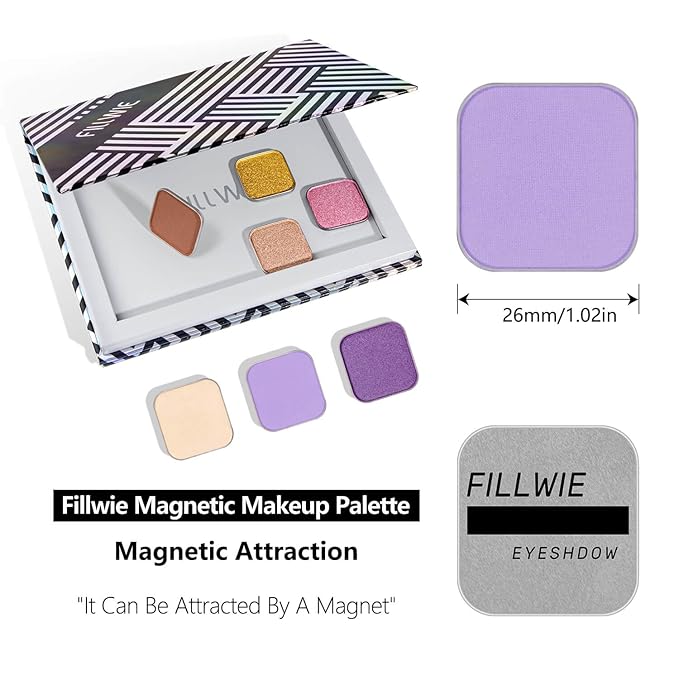 Matte Single Eyeshadow with Pressed Powder – Soft Pastel Purple, Highly Pigmented & Blendable, Magnetic Refill Pan, No Case Included (Luxe Lavander)