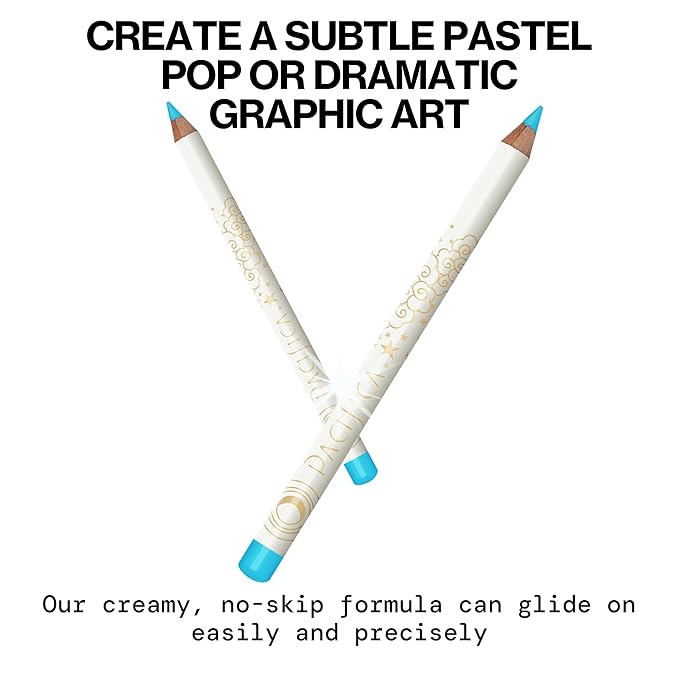 Pacifica Waterproof Eyeliner Pencil – Pastel Ocean Blue Liner Longwear, Smudge-Proof, Eye Liner Eye Makeup Vegan & Cruelty-Free Ophthalmologist Tested