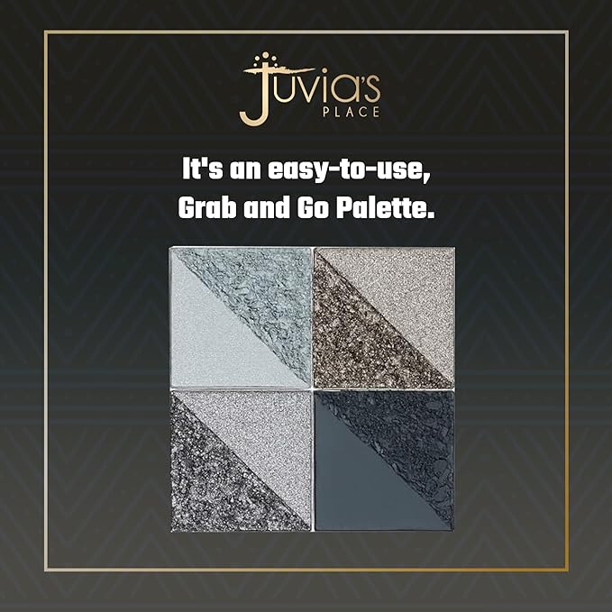 Juvia's Place Rebel Quad Grey Eyeshadow Palette - Professional Eye Makeup, Pigmented Eyeshadow Palette, Makeup Palette for Eye Color & Shine, Pressed Eyeshadow Cosmetics, Shades of 4, 1.0 Count