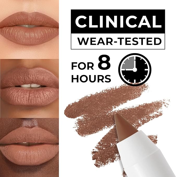 Lamel Gel Lip Liner Pencil - Ash Rose - 2-in-1 Waterproof Lip Liner - 8-Hour Wear, Creamy Texture, Sharpenable, High Pigment - Provides Smooth Finish or Full Coverage - N.407