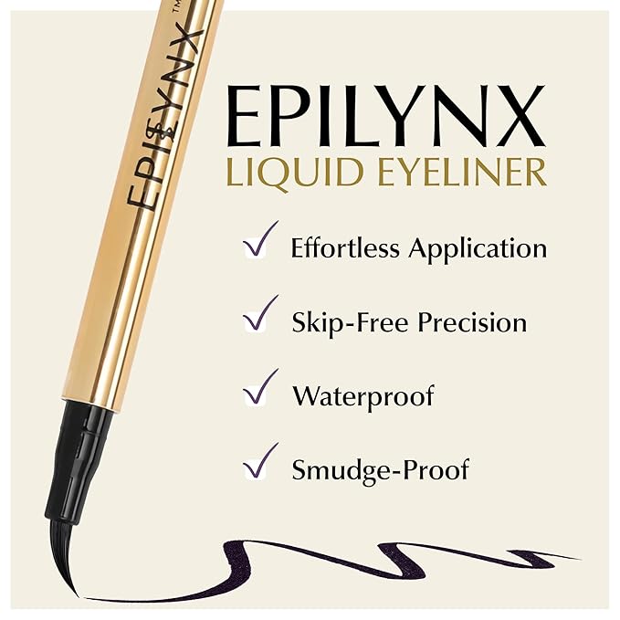 Liquid Eyeliner - Hypoallergenic Eyeliner w/ Fine Brush Tip, Long-Lasting Waterproof Eye Liner - Cruelty-Free, Vegan, Hypoallergenic, Gluten-Free, Smooth Application Liquid Eye Liner, Dark Purple 2mL