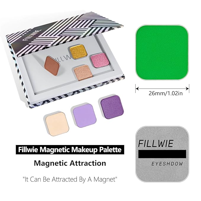 Matte Single Eyeshadow with Pan, Grass Green - Buttery Soft Highly Pigmented, Smooth Blendable, Perfect Fit for DIY Magnetic Palettes, Single Shadow Refill (Bunny Green)